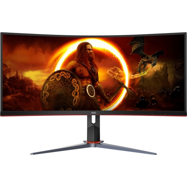 AOC CU34G2XP 34吋 21:9超寬廣曲面電競顯示器：180Hz、1ms反應、DisplayHDR 400